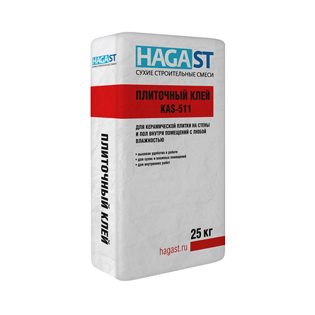 Плиточный клей для керамической плитки HAGAST KAS-511/25