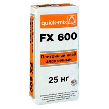 Плиточный клей, эластичный Quick-Mix FX 600
