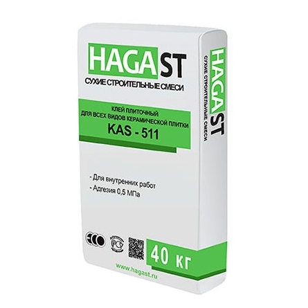 Плиточный клей для керамической плитки HAGAST KAS-511/40