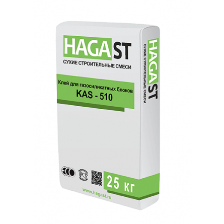 Клей монтажный для газобетонных блоков HAGAST KAS-510/25